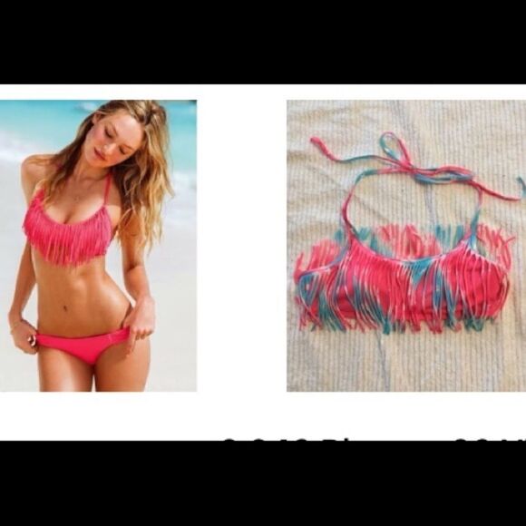 Victoria’s Secret S fringe tie dye bikini top - Picture 1 of 8